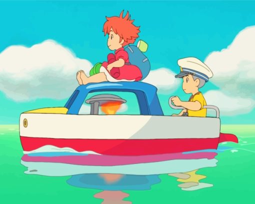 Sosuke And Ponyo paint by numbers