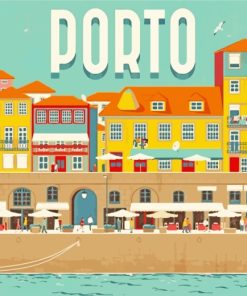 Poster Of Porto Portugal paint by numbers