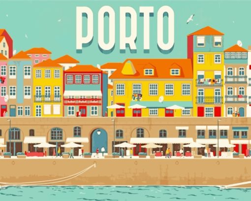 Poster Of Porto Portugal paint by numbers