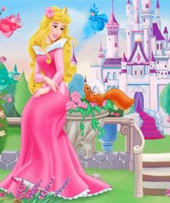 Princess Aurora In Garden paint by numbers