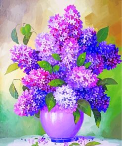 Purple Lilacs Vase paint by numbers