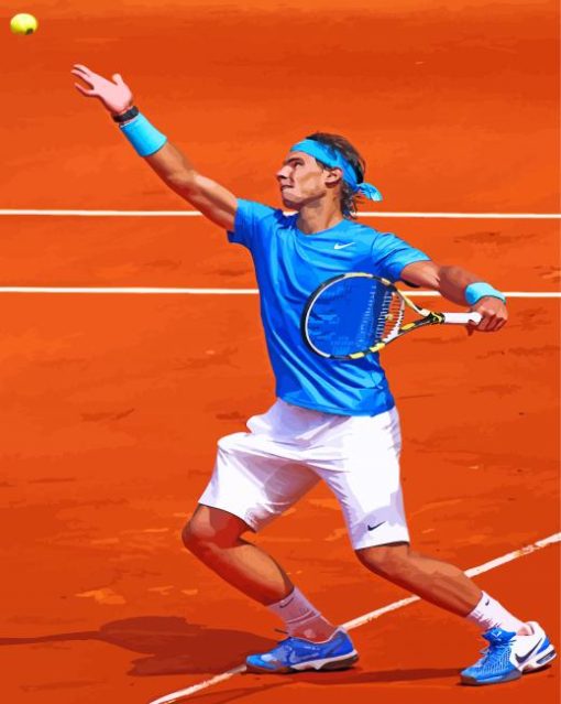 Rafael Nadal Tennis Player paint by numbers
