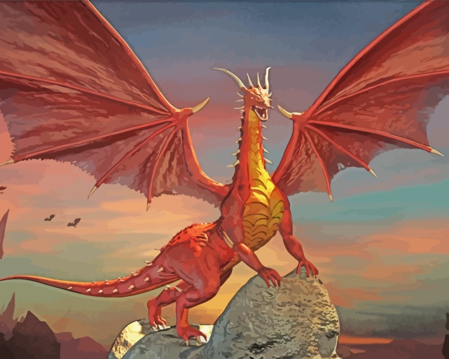 Red Dragon paint by numbers