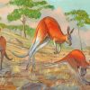 Aesthetic Kangaroo Art paint by numbers