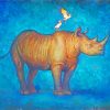 Rhino Animal Art paint by numbers