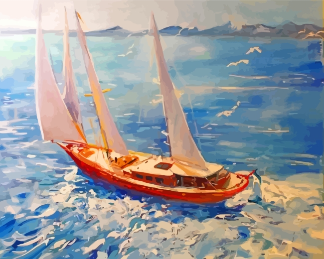 Sailing Yacht paint by numbers