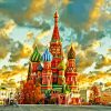 St Basil's Cathedral Moscow paint by numbers