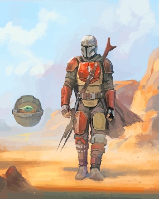 The Mandalorian Star Wars paint by numbers