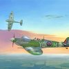Supermarine Spitfire Fighter Aircraft paint by numbers