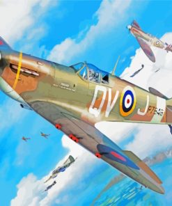 Supermarine Spitfire Aircraft paint by numbers