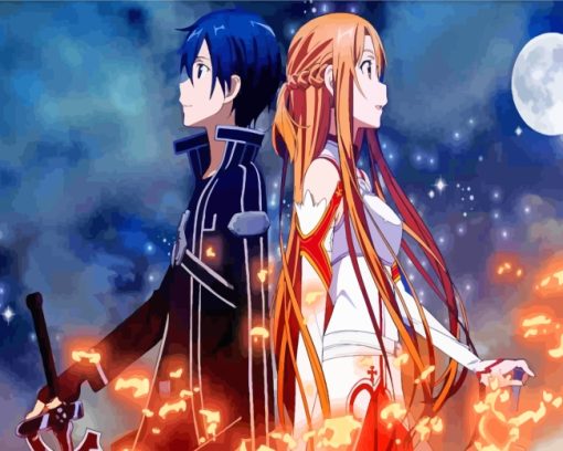 Sword Art Online Japanese Anime paint by numbers
