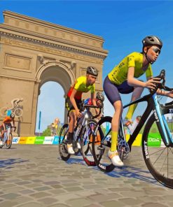 Tour De France Bicycle Race paint by numbers