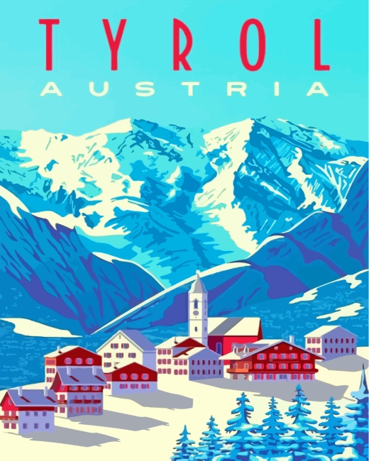 Tyrol Austria Poster paint by numbers