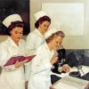 Vintage Army Nurses paint by numbers