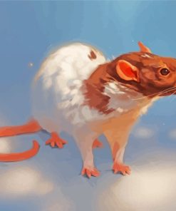 Brown White Rat paint by numbers