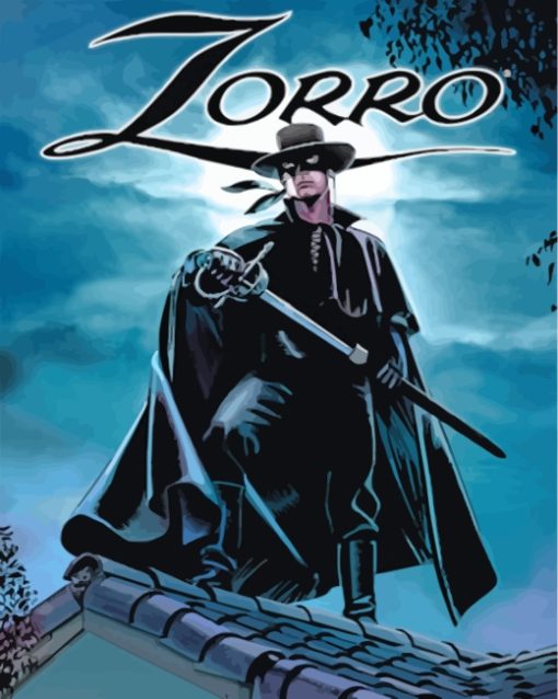 The Super Hero Zorro paint by numbers