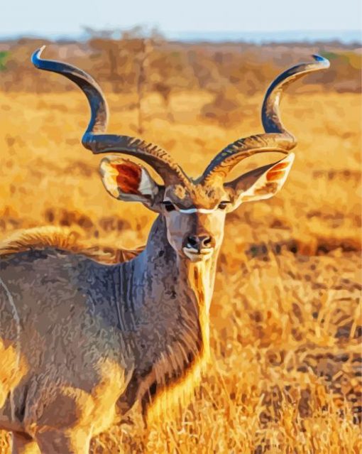 Aesthetic King Kudu paint by numbers
