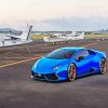 Cool Blue Lamborghini paint by numbers