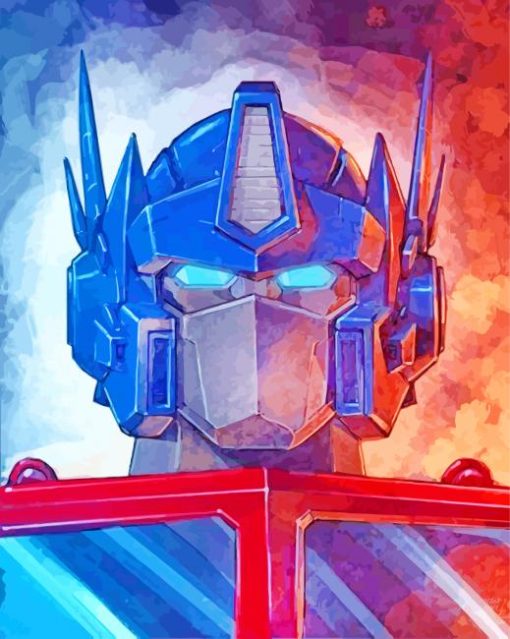 Optimus Transformer paint by numbers