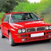 Red Lancia Car paint by numbers