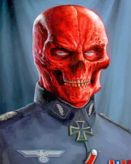 Red Skull Marvel paint by numbers