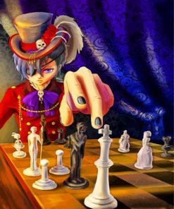 Ciel Phantomhive Playing Chess paint by numbers