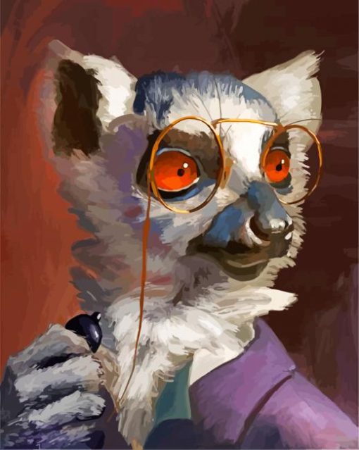 Classy Lemur Animal paint by numbers
