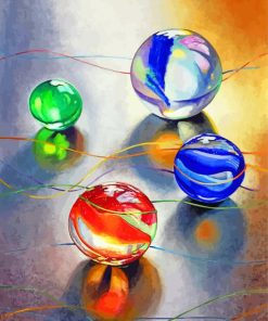 Colored Marbles paint by numbers