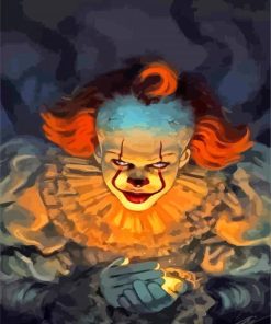 Colorful Pennywise paint by numbers