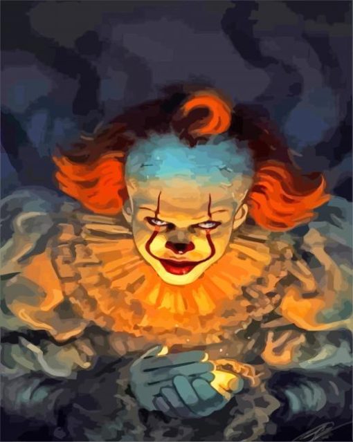 Colorful Pennywise paint by numbers