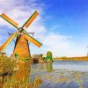 Cool Windmills Ta Kinderdijk paint by numbers