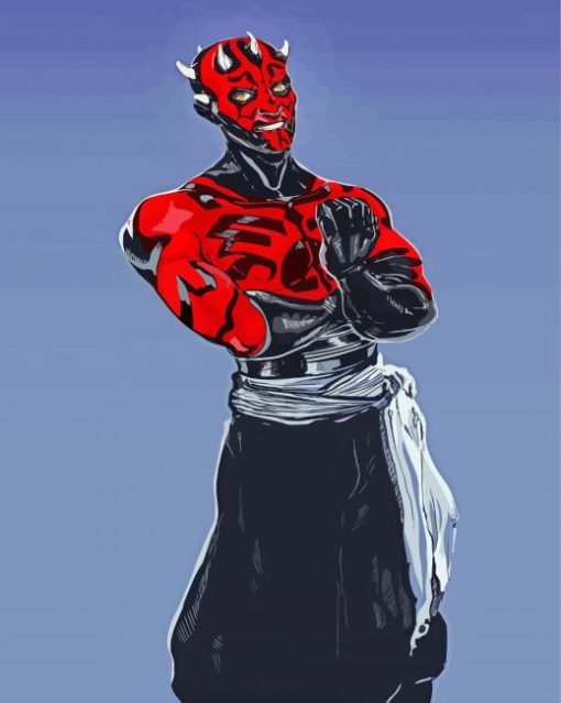 Demon Darth Maul paint by numbers