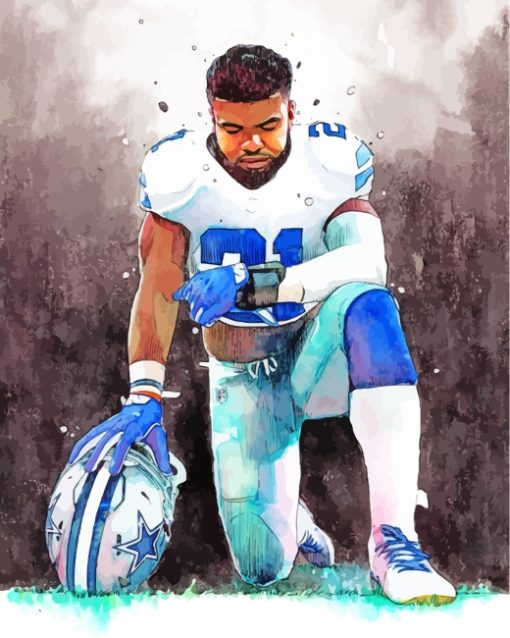 Ezekiel Elliott NFL Player paint by numbers