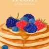 Fresh Pancakes And Fruits paint by numbers