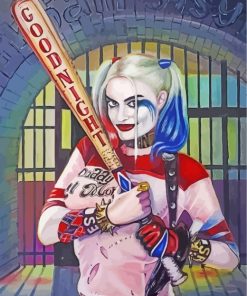 Harley Quinn Movie paint by numbers