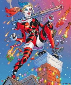 Harley Comic Art paint by numbers