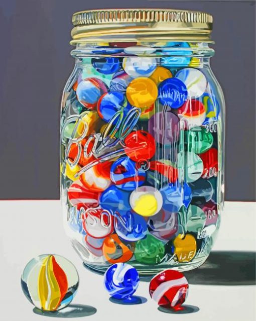 Jar Of Marbles paint by numbers