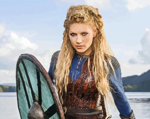 Aesthetic Lagertha Warrior paint by numbers