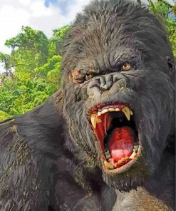 Angry king Kong Monkey paint by numbers