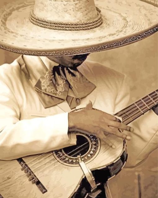 Mexican Guitarist Mariachi pant by numbers