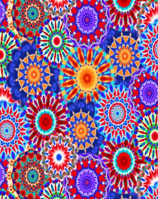 Aesthetic Kaleidoscope Mandala paint by numbers
