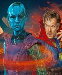 Nebula Marvel And Dr Strange paint by numbers