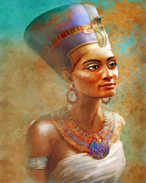 Egyptian Nefertiti Paint By Numbers - Canvas Paint by numbers
