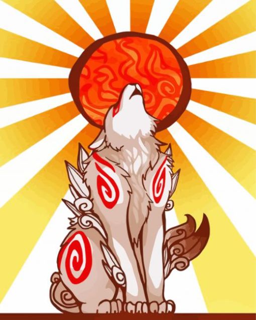 The Japanese Okami paint by numbers