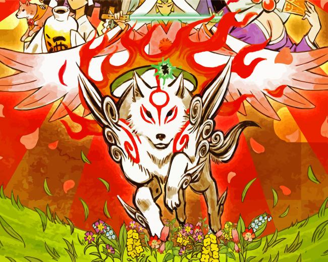 Okami Video Game Paint by numbers