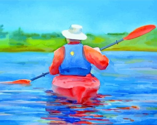 Old Man In Kayaks paint by numbers