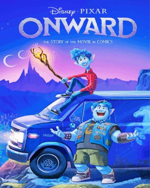 Onward Movie Poster paint by numbers