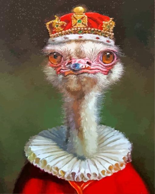 The King Ostrich paint by numbers