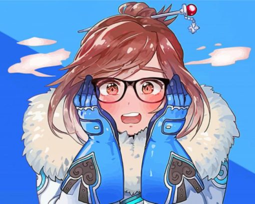 Overwatch Mei Character paint by numbers