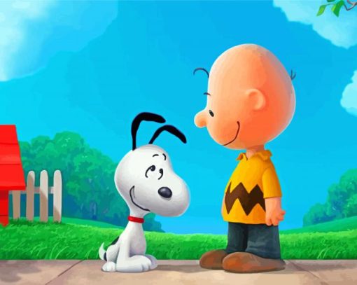 Charlie Brown And Snoopy paint by numbers